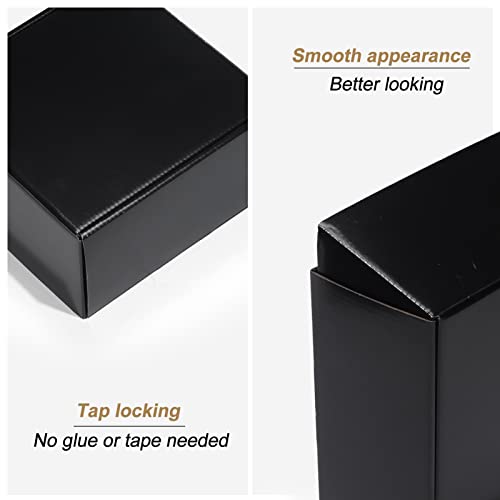 Image of ZBEIVAN 8x8x4 Black Shipping Boxes, 20 Packs Corrugated Cardboard Mailer Boxes for Packaging Small Business Mailing Gifts Wrap Boxes with Lids