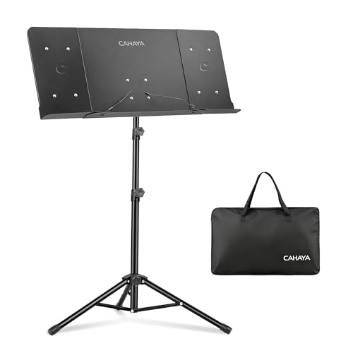 Pupitre pour partitions CAHAYA double usage de bureau et sol réglable avec sac