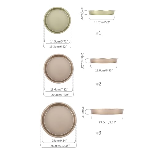 6/8/10 Inch Pizza-Pan Bakeware Carbon Steel Pizza-Plate Round Deep-Dish Pizza Pan Tray Mold Mould Baking Tools, 6 inches - Image 3