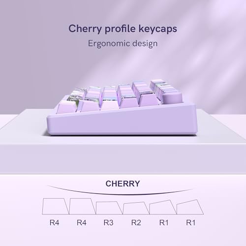 Image of dagaladoo Purple Keyboard keycaps,Double Shot PBT keycaps
