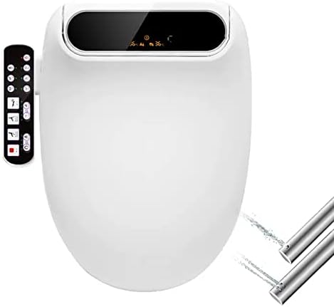 Electric Bidet Toilet Seat, Intelligent Toilet Heated Seat, WC Toilet Bidet Cover, Self Cleaning Nozzle, LED Display, WC Toilet Bidet Cover Toilet Seat Lid