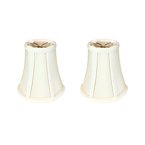 Image of Royal Designs, Inc. BSO-704FC-6EG-2 True Bell Basic Lamp Shade with Flame Clip, 3.5 x 6 x 6.25, Eggshell, 2-Pack