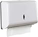 Dispensador Papel Secamanos Comerciales Dispensador de Toallas de Papel de Mano a Pared para Baño Cocina, Plegada en C, admite 200 Papel, sin taladrar, Blanco