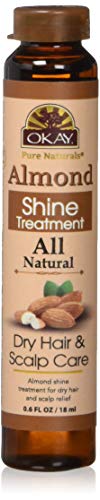 Okay Almond Shine Treatment Dry Hair & Scalp Care Soft, Smooth Enhanced Shine with 12 Natural Oils, 0.6 Ounce (Pack of 72)