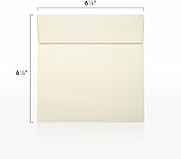 Vista 178 de LUXPaper Sobres de invitación cuadrados Despegar y prensar 8 x 8 pulgadas Natural Texto de 70 libras 50