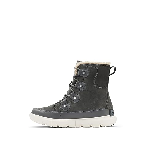 Sorel Explorer II Joan WP wasserdichte Winterstiefel für Damen, Grau (Grill x Fawn), 36 EU