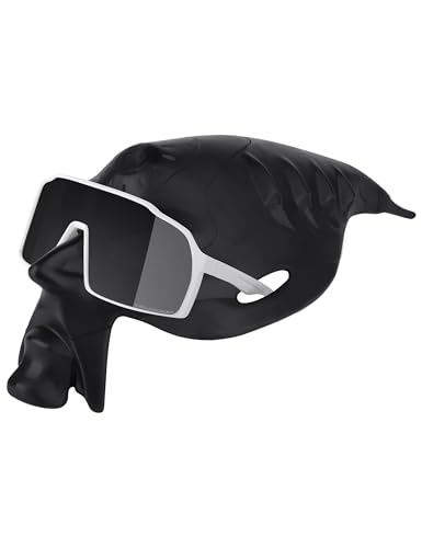 Polarized Sunglasses for Men Women, Lightweight Womens Mens Shades Sun Glasses Lens/Nose Pads, UV400 Protection - White Frame + 2 Pieces Nose Pads + Jet Black Lens3