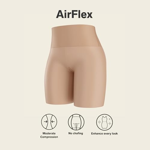 Image of Leonisa PowerShorts Shapewear Shorts Tummy Control, High Waisted Shaper Slip Shorts for Women