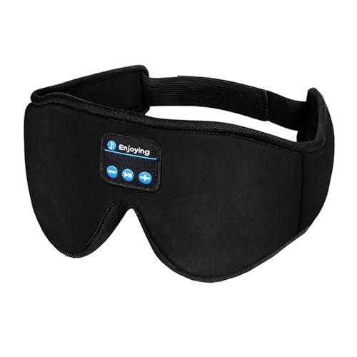 INDOTEAM Bluetooth Sleep Mask - 3D Deep Eye Mask with Headphones - Blackout Music Sleep Mask Headphones Bluetooth Speaker Wireless