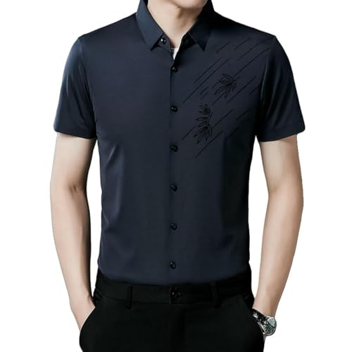Chemise d'ete homme manches courtes pour terrasses et vacances sans repassage