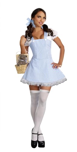 Dreamgirl Gingham Dress, Light Blue, X-Large