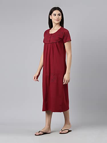 Image of KRYPTIC Womens Pure Cotton Printed Maxi Nightdress