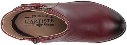 L'ARTISTE Spring Step KANESSA Womens Ankle Boot, Dark RED, 5.5-6 | Image 4