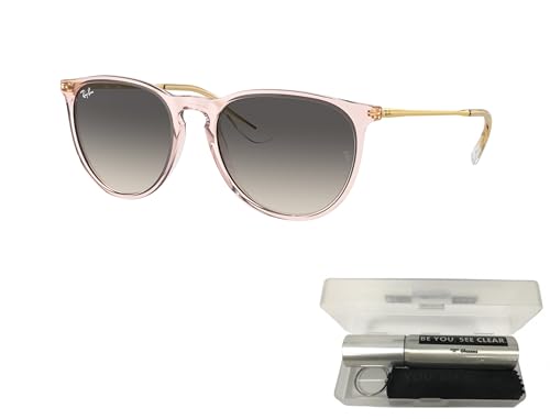 Ray-Ban RB4171 Sunglasses Bundle: RB 4171 ERIKA 674211 Erika Transparent Pink Grey Gr and Eyewear Cleaning Kit2