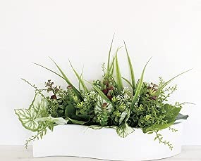 Amazon｜寄せ植えグリーンアレンジ 造花 インテリア 観葉植物 フェイク