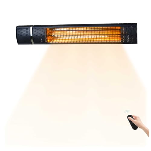 ZAPJQL電気ストーブ ハロゲンヒーター 屋外ヒーター1秒速暖 1500W 浴室暖房 省エネ 自立型/壁掛け式 業務用 家庭用 3種類の設定 IP65防水 過熱保護 高速暖房 100V遠赤外線カーボンヒーター リモコン付き 学校 寝室 脱衣所 業務用スト