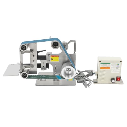 2x36 In Belt Grinder Knife Making, Belt Grinders for Knife Making with 60/800 Grits Sanding Belts, Desktop Belt Sander Knife Sharpener for Grinding with Maximum Linear Speed of 78.74ft/s