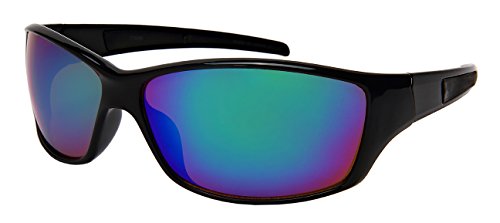 Edge I-Wear Sports Wrap Sunglasses w/Color Mirror Lens 570086