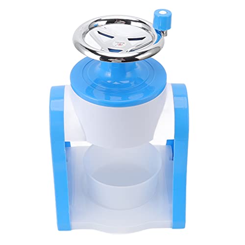 FTVOGUE Máquina de Hielo Raspado con Manivela y Cuchillas de Acero (BLUE)