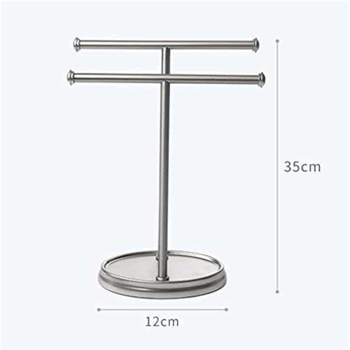 Toallero vertical de pie sin perforación para baño y barras de secado 5