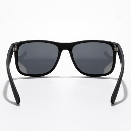 Sunglasses Men Polarized Sun glasses for Mens Womens Classic Matte Black Frame UV Protection4