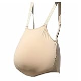 BIMEI Fake Pregnancy Belly Bodysuit Fake Belly Costumes not include the fake pregnant belly (S, Beige)