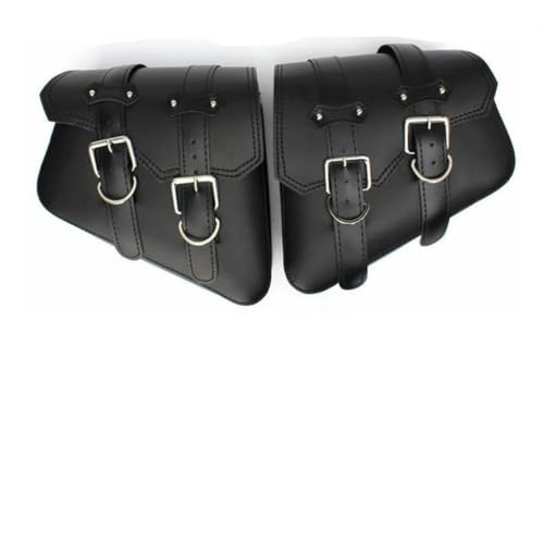 Sacoches latérales de moto pour XL883 et bagagerie cuir PU rigide pour voyage custom - 6