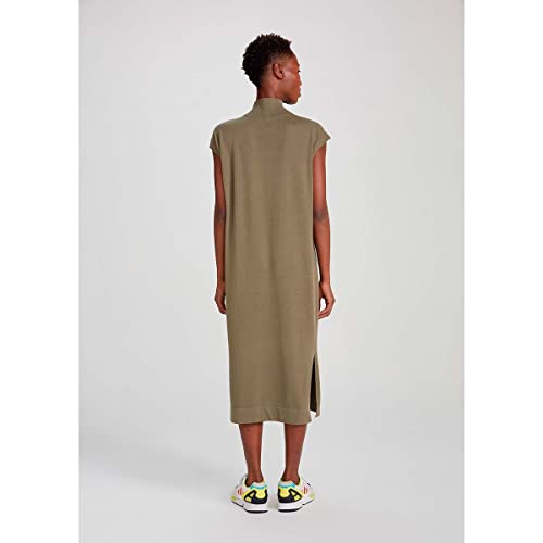 Vestido Básico Midi Em Tricô - Verde M