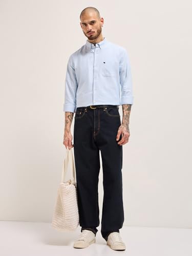 Image of THE BEAR HOUSE Men's Cotton Striped Slim Fit Shirt