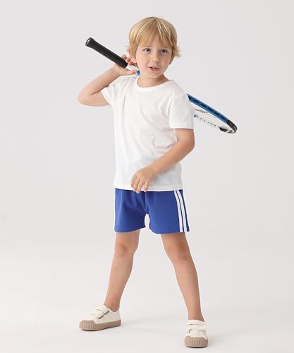 GFQLONG 5 Pack Toddler Boys Girls Cotton Athletic Running Shorts, Kids Summer Casual Fashion Soccer Shorts - Image 4