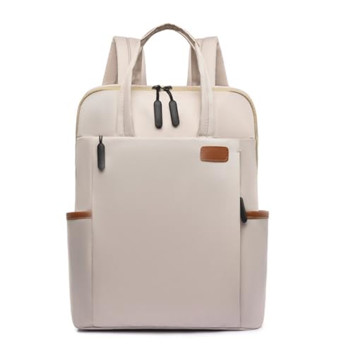 YSGDB Mochila feminina para laptop moderna, à prova d'água, para professores, bolsas de viagem, vintage, para trabalho universitário, Bege, 15.6 Inch, Casual