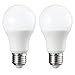 Amazon Basics Bombilla LED Esférica E27, 9W (equivalente a 60W), Blanco Frío - 2 unidades
