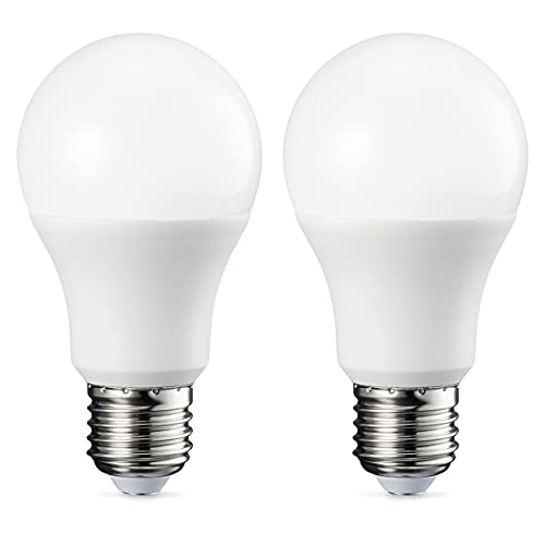 Amazon Basics Lot de 2 ampoules LED Culot Edison à vis E27 8,5 W (équivalent 60 W) Blanc froid Intensité non variable