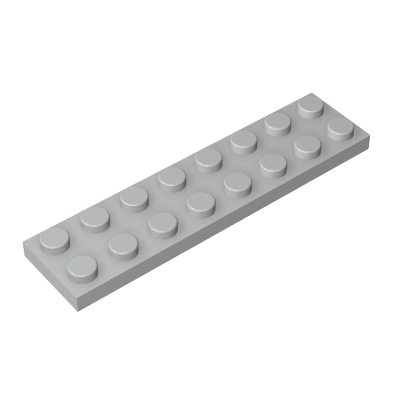 XYEIUGO 3034 Foundation Plate 2x8, Light Bluish Gray, 50 PCS