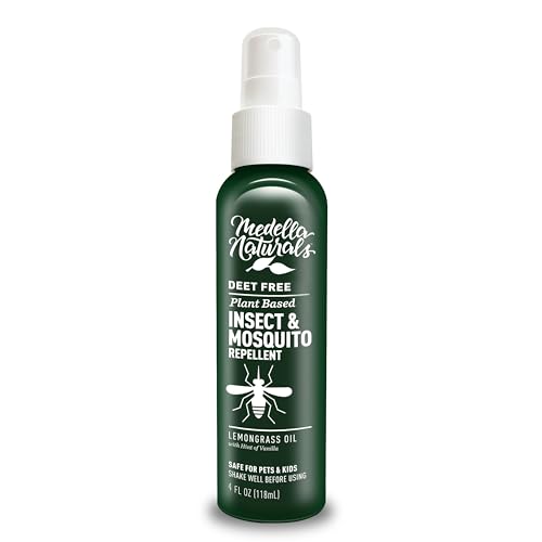 Image of Medella Naturals Insect & Mosquito Repellent, DEET-Free Naturally Derived Formula, Kid and Pet Friendly, Made in The USA, 4 Ounce Spray Bottle
