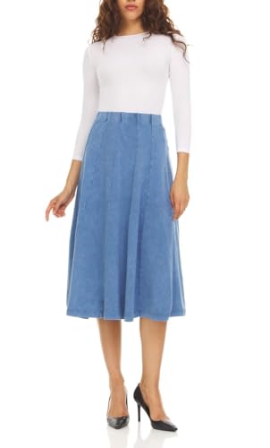 KIKI RIKI Maxi Panel Skirt with Elastic Waist for Womens/Teens 36 Inch Length3