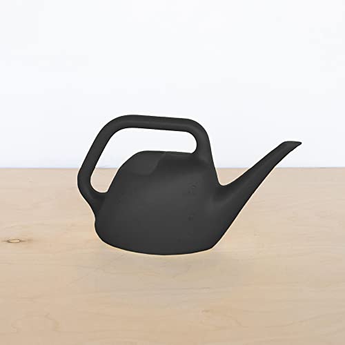 Bloem 1.5 L (0.4 Gallon) Resin Indoor/Outdoor Watering Can In Black, Small Watering Can For Small Space Use #TOP5