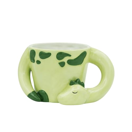 Winkee Original - Magische Dreaming Dino Kaffeetasse I Ca. 350ml I Stylische Tasse in Dino Form für Tee & Kaffee