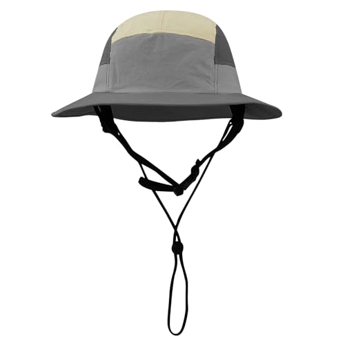 Image of CLAPE Surf Bucket Hat with Strap Waterproof Sun UPF 50+ Bucket Hat Packable Brimmed Boonie for Women Men