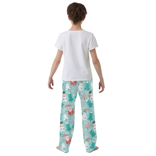 Boys' Pants Snowman Santa Christmas Trees Long Bottoms Jogger Pants Elastic Waist Trousers with Pockets S-XL3