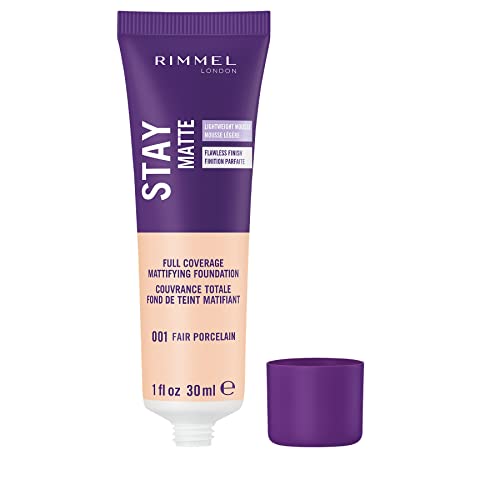 Rimmel Stay Matte Foundation, Fair Porcelain, 1 Fl Oz, 1 Count #TOP1
