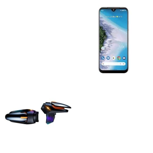 BoxWave Gaming Gear Compatible with Kyocera Android S10 - Touchscreen QuickTrigger Auto, Trigger Buttons Autofire Gaming Mobile FPS - Jet Black