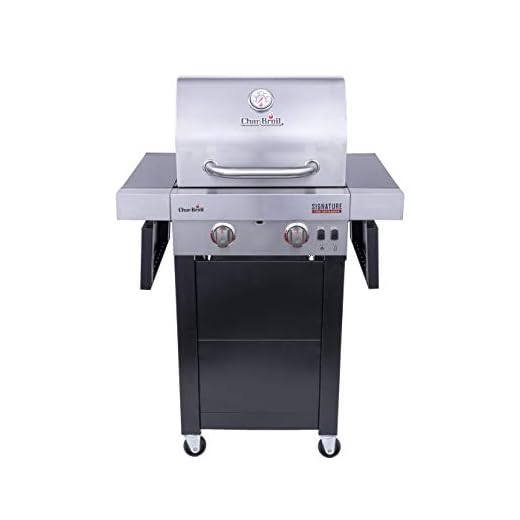 Char-Broil 463632320 Signature TRU-Infrared 2-Burner Cart Style Gas Grill, Stainless/Black