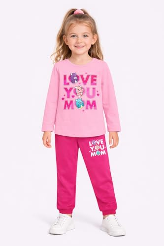 Image of TS LAVI TAVI Cotton Clothing Set for Girls Dress Full Sleeve T-shirt Top and Pyjama (Pack of 3)