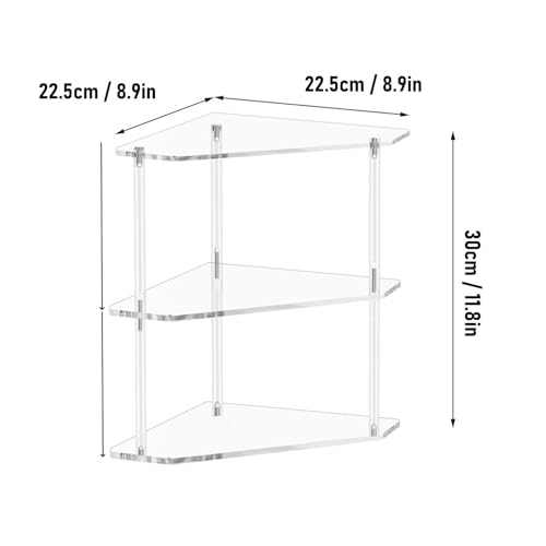 Table d'appoint triangulaire acrylique premium finition transparente Drfeify - 4