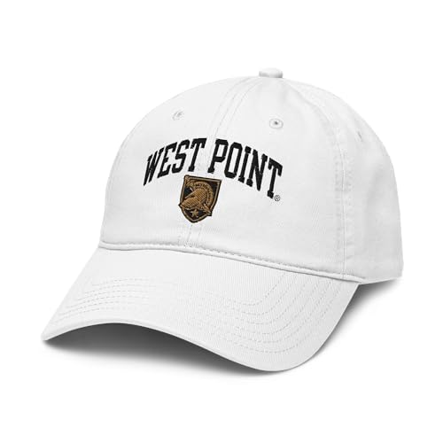 Army Black Knights Arched White Officially Licensed Adjustable Baseball Hat