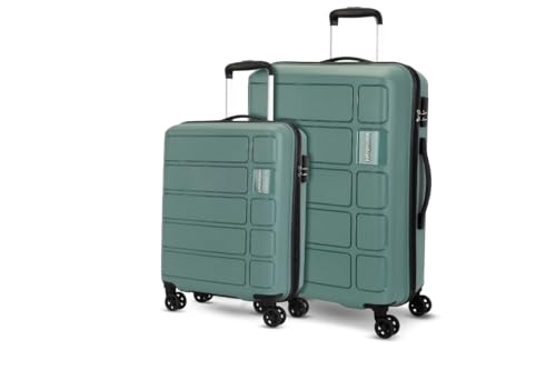 Image of Kamiliant by American Tourister 2 Pc Harrier Edge 8W Set 56 Cm & 68 Cm - Small & Medium Polypropylene(PP) Hardside 8 Wheels Spinner Luggage Set /Trolley Bag Set (Slate Grey)