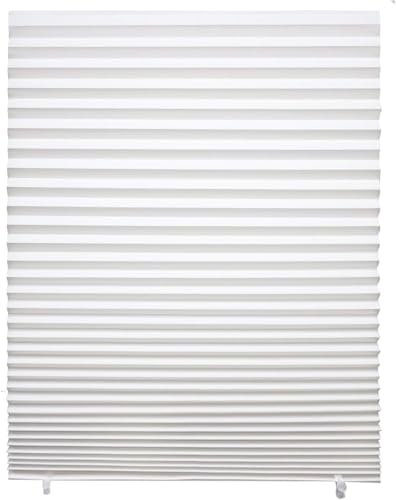 Changshade 6-Pack Pleated Paper Temporary Shades Light Filtering Cut to Size Temporary Paper Blinds for Indoor Windows of Office, Bedroom, Bathroom, Living Room, 48" W x 72" H, White