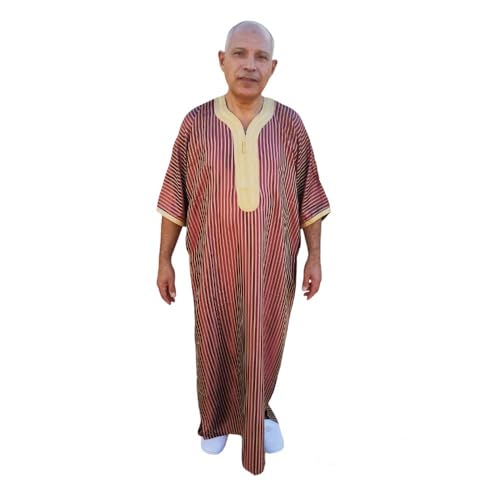 Djellaba marroquí hombre para evitar ropa ajustada en casa con sesenta y siete cm de ancho total