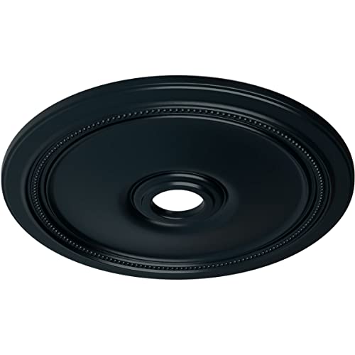 Image of Ekena Millwork CM24DINSF Diane Ceiling Medallion, 24 inchOD x 3 5 /8 inchID x 1 1 /4 inchP (Fits Canopies up to 6 1 /4 inch), Hand-Painted Night Shade